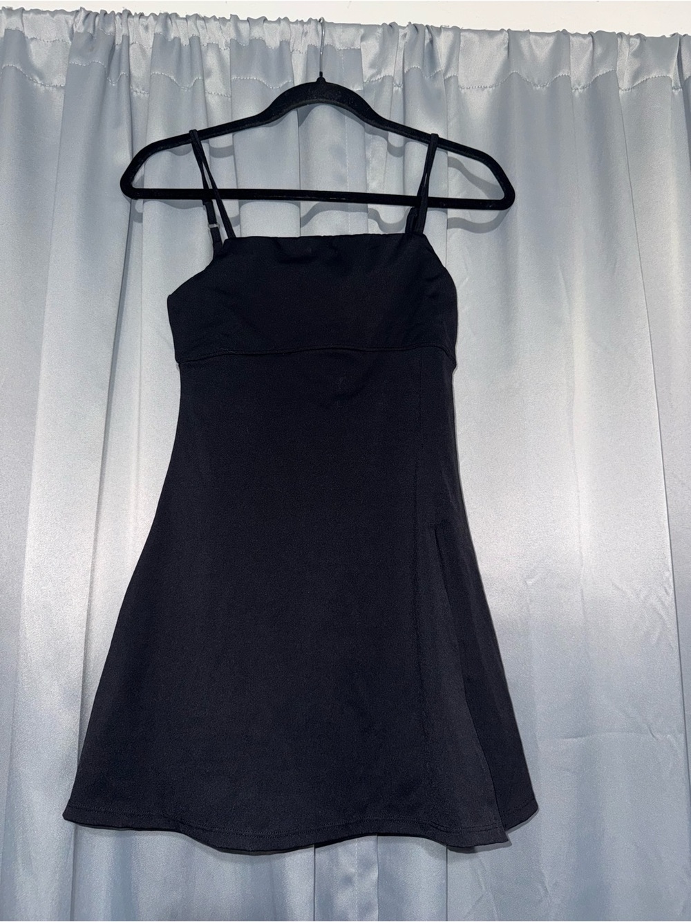Classic Tennis Black Spaghetti Strap Dress
